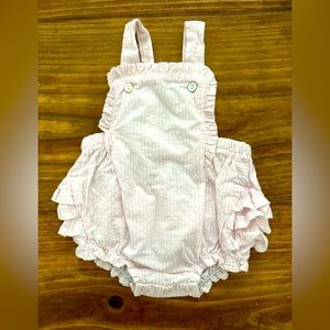 Mud Pie Pink and White Romper SZ 0-3 months